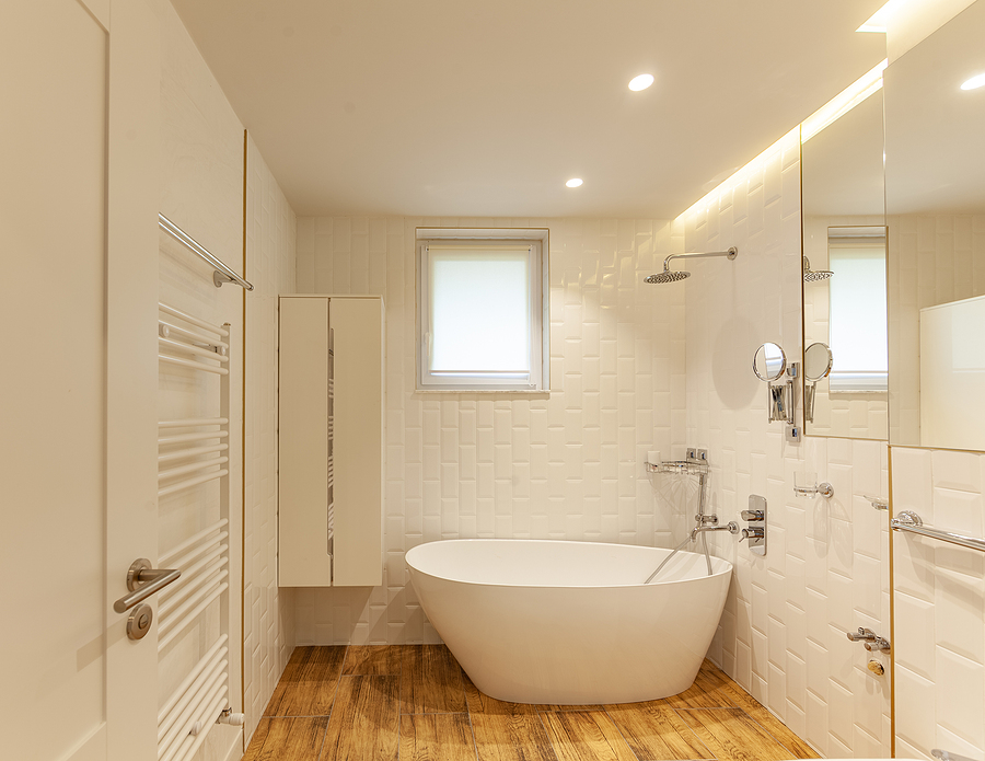 What are some important electrical considerations in the bathroom?